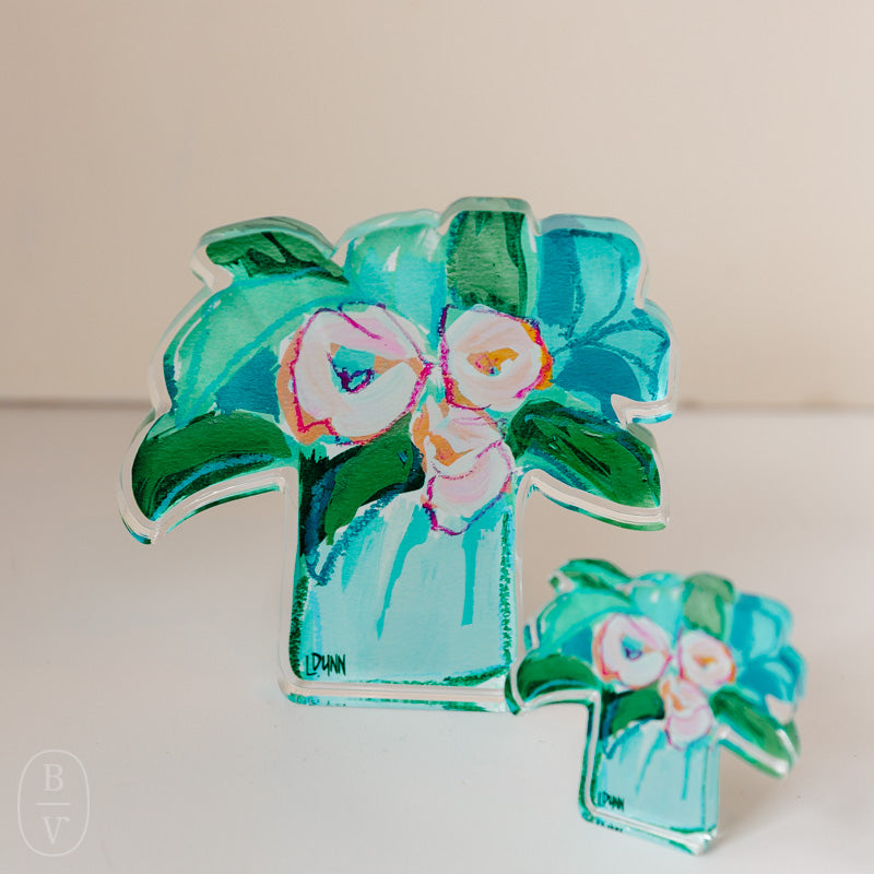 Lauren Dunn ACRYLIC BLOOM BLOCK 3 Pink Blooms