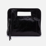 Hobo ACE CLUTCH Black Polished Leather