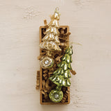MERCURY GLASS WITCHES EYE BASE TREE ORNAMENT