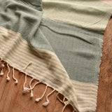 Buldano MULTI COLOR TURKISH TOWEL Mint Almond Green Natural