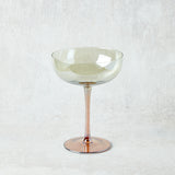 Bloomingville IRIDESCENT FINISH MARTINI GLASS Amber Green