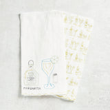 Pomegranate MARGARITA LINEN TEA TOWEL SET OF 2