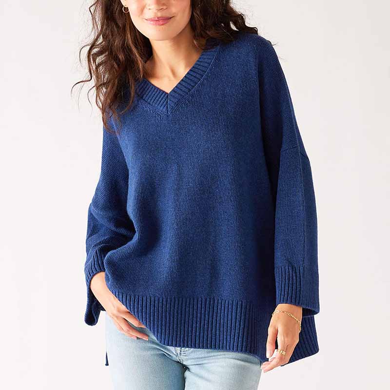 Mersea MONTAUK V NECK SWEATER Night Sky One Size