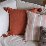 Pom Pom At Home MONTAUK FILLED TASSEL PILLOW Terra Cotta 20x20