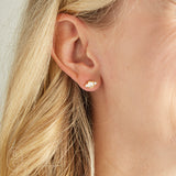 Virtue CZ DIAMOND PYRAMID STUD EARRINGS