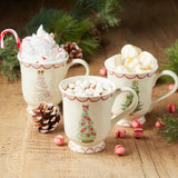 Creative Co-op CHRISTMAS TREE STONEWARE MUG