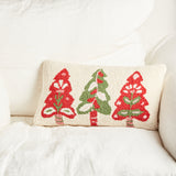 Peking Handicraft FESTIVE FOLK TREE HOOKED PILLOW