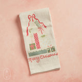 Creative Co-op HOLIDAY IMAGE COTTON SLUB TEA TOWEL Presents