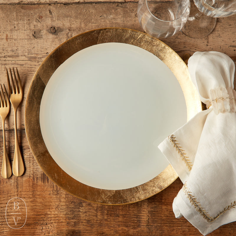 Casafina by Costa Nova CAMILLA GLASS CHARGER PLATE Gold