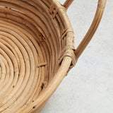 Creative Co-op HANDWOVEN RATTAN TRAY WITH HANDLE