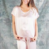 PJ Harlow ROXXY SATIN TEE Blush