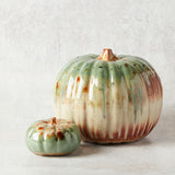 Etta B Pottery PUMPKIN FIGURINE Harvest with Sage