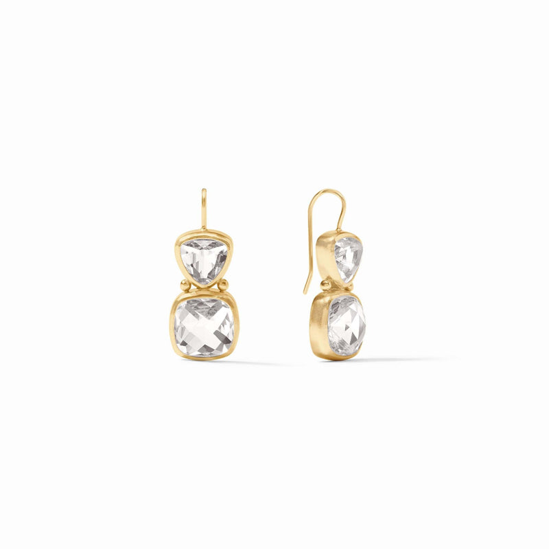 Julie Vos AQUITAINE EARRING Clear Crystal