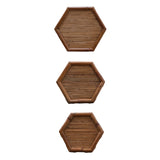Creative Co-op RATTAN HEXAGON SHAPED TABLE Large