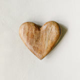 Creative Co-op HAND CARVED MANGO WOOD HEART