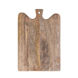 Creative Co-op NATURAL MANGO WOOD CURVED CHEESE BOARD WITH HANDLE