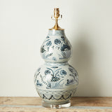 The Han House DARK BLUE WHITE GOURD LAMP NO SHADE