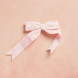 Creative Co-op VELVET CLIP ON BOW Pink