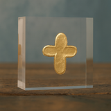 Sidebar Designs SINGLE PAINTED CROSS ACRYLIC BLOCK