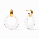 Julie Vos MADISON DOORKNOCKER EARRINGS Clear Acrylic