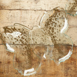 Annieglass BUTTERFLY CHIP AND DIP SERVER Gold