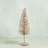 Creative Co-op GLITTER MICROBEAD BOTTLE EBRUSH TREE ON METAL BASE Gold 10.5