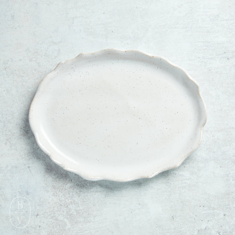 Etta B Pottery VANITY TRAY Eyelet White