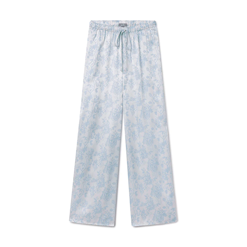 PJ Harlow MILA PANT Blue Flower on Blue