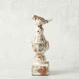 K and K Interiors BIRD FINIAL White Washed 9.25