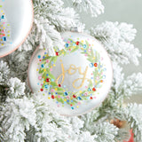 Raz Imports CONFETTI JOY WREATH DISC ORNAMENT