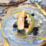 Casafina by Costa Nova FRANCESCA SCALLOPED GLASS SALAD PLATE