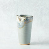 Etta B Pottery TUMBLER WITH GLASS STRAW Peaceful Lapis