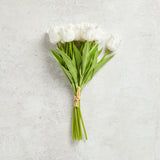 K and K Interiors REAL TOUCH PARROT TULIP BUNDLE White 13