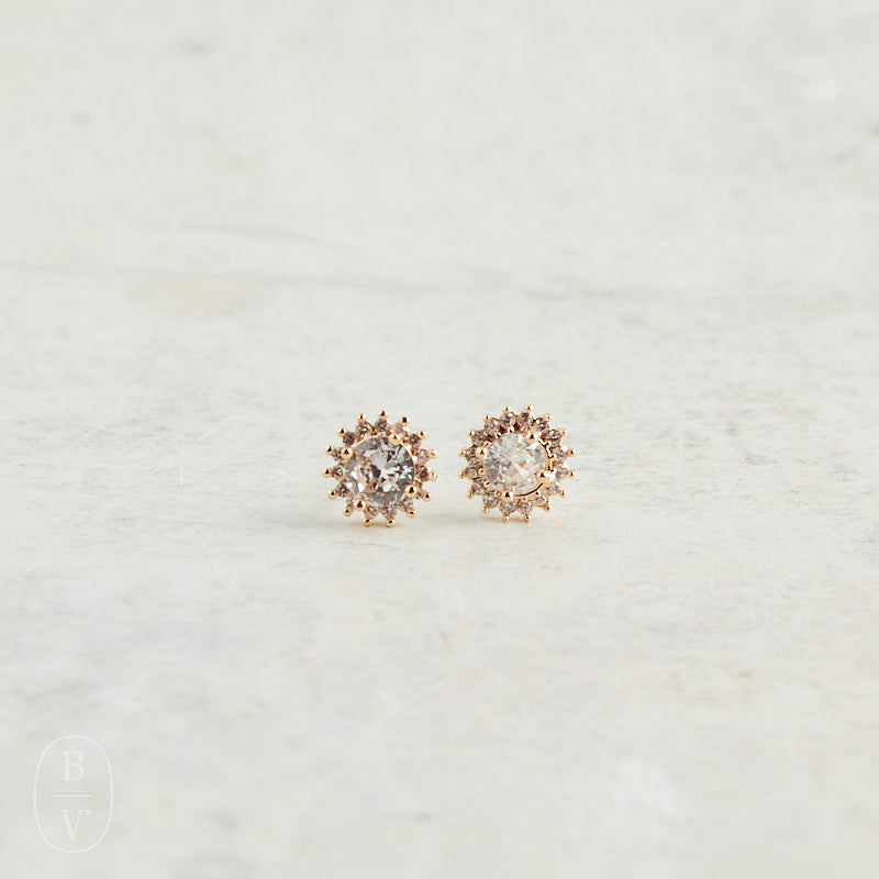 Virtue DIAMOND POST STUD EARRINGS Gold