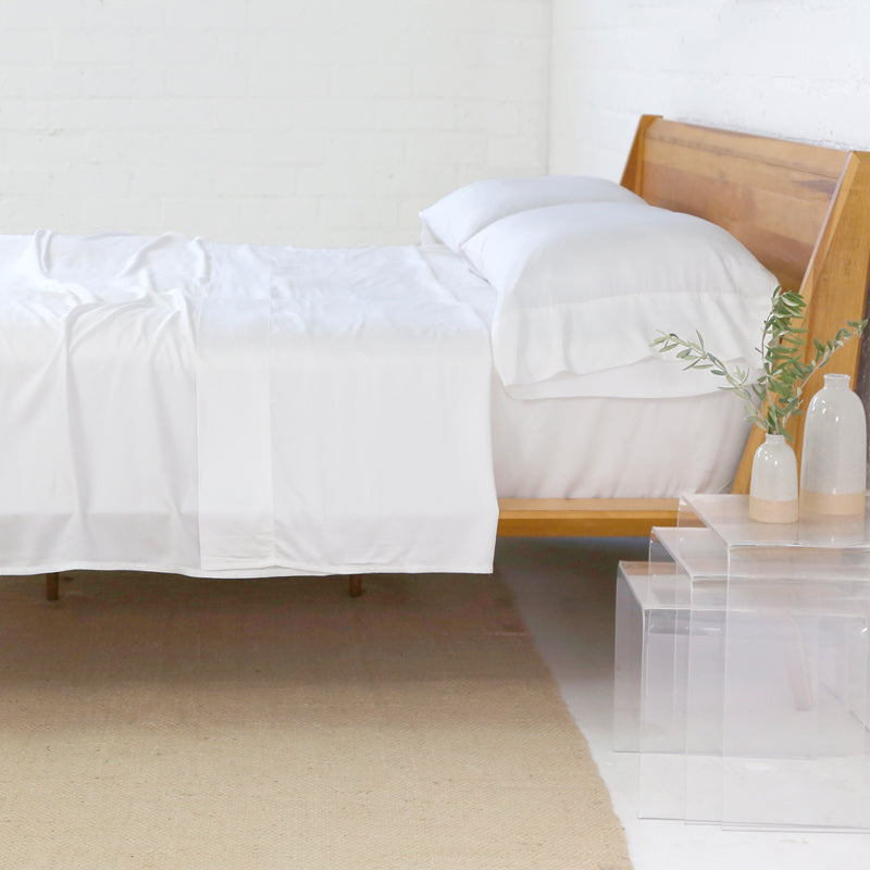 Pom Pom At Home BAMBOO SATEEN SHEET SET White