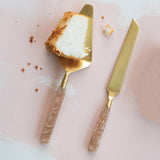 Creative Co-op STAINLESS STEEL CAKE SERVERS SET OF 2