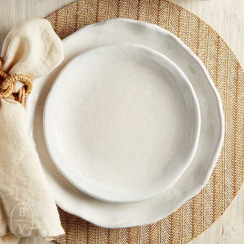 Etta B Pottery FARMHOUSE ROUND SALAD PLATE Simply White
