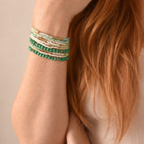 Golden Stella MULTI ROW STRETCH COLOR BRACELET Mint