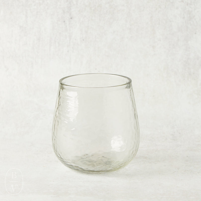 Zodax ARTISAN HAMMERED STEMLESS WINE GLASS