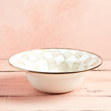 MacKenzie-Childs SERVING BOWL Mocha Check 12