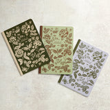 Rifle Paper Co STITCHED NOTEBOOK SET OF 3 English Rose