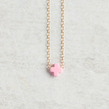 eNewton Design SIGNATURE CROSS SMALL NECKLACE Bright Pink 16