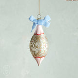 HAND PAINTED ANTIQUE FINISH GLASS ORNAMENT