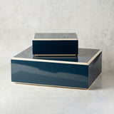 Park Hill Collection BALBOA BAY LACQUERED DECORATIVE BOX Indigo Blue