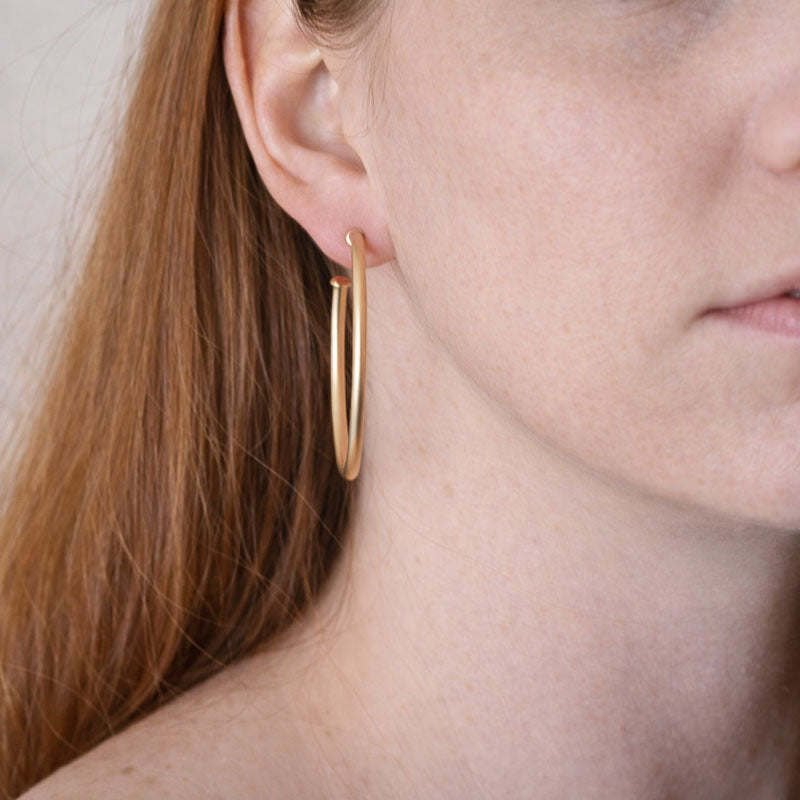 Golden Stella 45MM METAL HOOPS Matte Gold