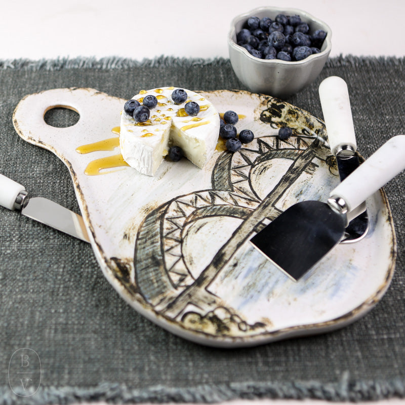 Etta B Pottery MEMPHIS BRIDGE CHEESE TRAY