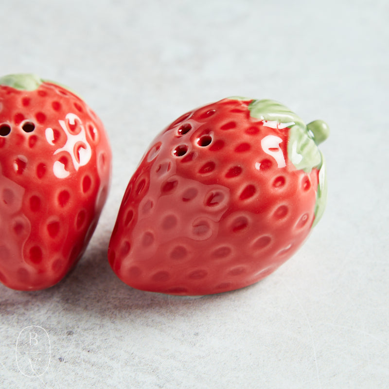 Creative Co-op STRAWBERRY SHAPED SALT AND PEPPER SET