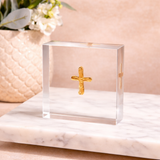 Mudpie MINI ACRYLIC ICON PLAQUE Cross