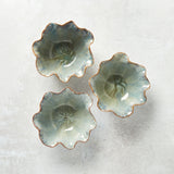 Creative Co-op REACTIVE GLAZE STONEWARE RUFFLE BOWL