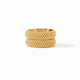 Julie Vos BEADED ETERNITY DUET RING Cabochan Gold 7